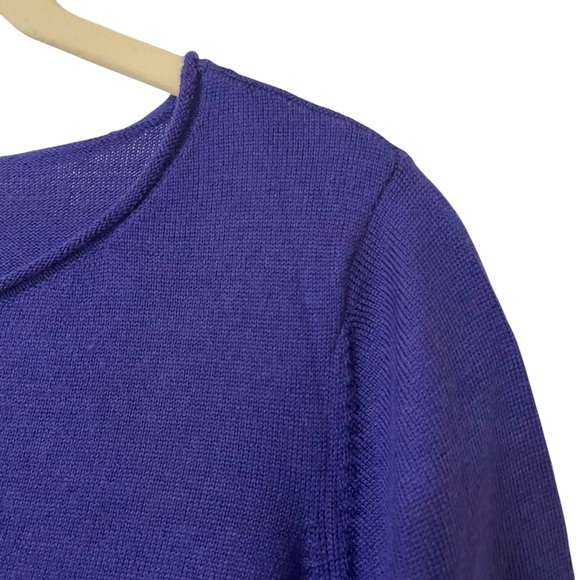 Eileen Fisher Blue Merino Wool Sweater Dress Size Small Long Sleeves Lagenlook - Picture 4 of 9